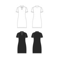 T-Shirt Kleid technisch Mode Illustration mit Besatzung Nacken, kurz Ärmel, Mini Länge, übergroß, Bleistift Fülle. eben bekleidung Vorlage Vorderseite, zurück, grau Farbe. Frauen, Männer, unisex cad Attrappe, Lehrmodell, Simulation vektor