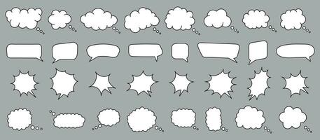 samling av molnig Tal bubblor. konversation bubbla för design, social nätverk, webbplatser, applikationer. modern vektor illustration.