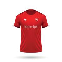 3d realistisk fotboll jersey vektor