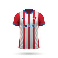 3d realistisk fotboll jersey vektor