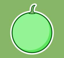 Melone Obst Aufkleber, geeignet zum Aufkleber Drucken. vektor