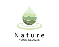 Natur Vektor fallen Logo Design