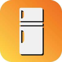 kylskåp vektor glyf lutning bakgrund ikon för personlig och kommersiell använda sig av.