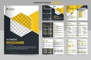 Unternehmen Profil Broschüre Design, minimal Mehrere Seiten Geschäft Broschüre Vorlage Design, jährlich Bericht, korporativ Unternehmen Profil, editierbar Vorlage Layout vektor