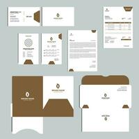 företag brevpapper design. företag branding mall vektor