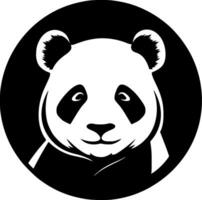 panda, minimalistisk och enkel silhuett - vektor illustration