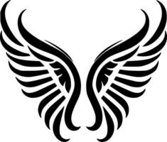ängel vingar, minimalistisk och enkel silhuett - vektor illustration