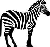 zebra - minimalistisk och platt logotyp - vektor illustration