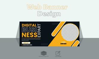Business Webinar horizontales Banner-Template-Design vektor