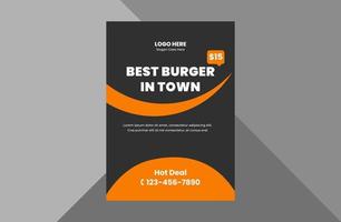 burger restaurang flyer designmall. speciell mat meny affisch broschyr design mall. a4-mall, broschyrdesign, omslag, flygblad, affisch, tryckklar vektor