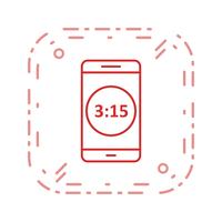 Zeitanzeige Mobile Anwendungssymbol Vektor