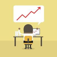 framgångsrik afrikansk affärsman med tillväxtdiagram. vektor
