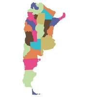 Argentinien Karte. Karte von Argentinien im administrative Regionen vektor