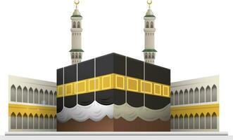 Kaaba Masjid al haram im Mekka Saudi Arabien vektor