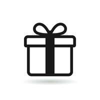 Geschenk Box Symbol. Weihnachten Geschenk Symbol Illustration Vektor Symbol. Überraschung Geschenk Geschenk Box linear Design.