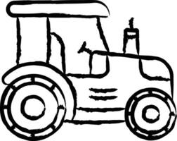 traktor hand dragen vektor illustration