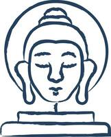 buddha hand dragen vektor illustration