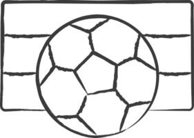 fotboll boll hand dragen vektor illustration