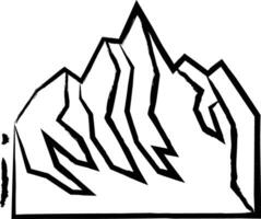 Butte Berg Hand gezeichnet Vektor Illustration