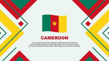 Kamerun Flagge abstrakt Hintergrund Design Vorlage. Kamerun Unabhängigkeit Tag Banner Hintergrund Vektor Illustration. Kamerun Illustration