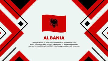 Albanien Flagge abstrakt Hintergrund Design Vorlage. Albanien Unabhängigkeit Tag Banner Hintergrund Vektor Illustration. Albanien Illustration