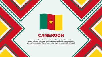 Kamerun Flagge abstrakt Hintergrund Design Vorlage. Kamerun Unabhängigkeit Tag Banner Hintergrund Vektor Illustration. Kamerun Vektor