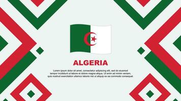 Algerien Flagge abstrakt Hintergrund Design Vorlage. Algerien Unabhängigkeit Tag Banner Hintergrund Vektor Illustration. Algerien Vorlage