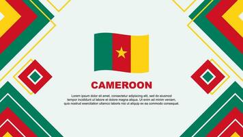 cameroon flagga abstrakt bakgrund design mall. cameroon oberoende dag baner tapet vektor illustration. cameroon bakgrund