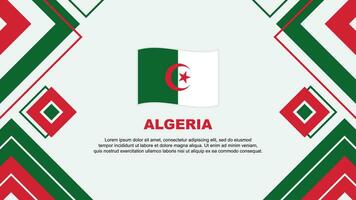 Algerien Flagge abstrakt Hintergrund Design Vorlage. Algerien Unabhängigkeit Tag Banner Hintergrund Vektor Illustration. Algerien Hintergrund