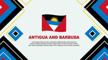 antigua och barbuda flagga abstrakt bakgrund design mall. antigua och barbuda oberoende dag baner tapet vektor illustration. antigua och barbuda bakgrund