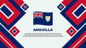 anguilla flagga abstrakt bakgrund design mall. anguilla oberoende dag baner tapet vektor illustration. anguilla tecknad serie