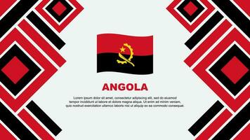 Angola Flagge abstrakt Hintergrund Design Vorlage. Angola Unabhängigkeit Tag Banner Hintergrund Vektor Illustration. Angola