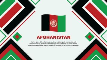 Afghanistan Flagge abstrakt Hintergrund Design Vorlage. Afghanistan Unabhängigkeit Tag Banner Hintergrund Vektor Illustration. Afghanistan Flagge