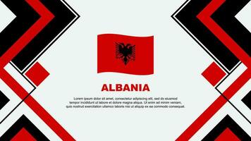 Albanien Flagge abstrakt Hintergrund Design Vorlage. Albanien Unabhängigkeit Tag Banner Hintergrund Vektor Illustration. Albanien Banner