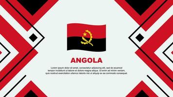 Angola Flagge abstrakt Hintergrund Design Vorlage. Angola Unabhängigkeit Tag Banner Hintergrund Vektor Illustration. Angola Illustration