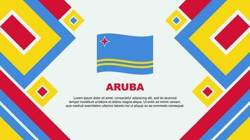 aruba flagga abstrakt bakgrund design mall. aruba oberoende dag baner tapet vektor illustration. aruba tecknad serie