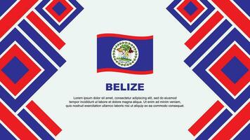 belize Flagge abstrakt Hintergrund Design Vorlage. belize Unabhängigkeit Tag Banner Hintergrund Vektor Illustration. belize