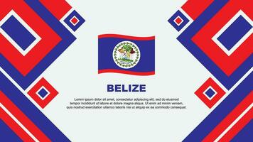 belize Flagge abstrakt Hintergrund Design Vorlage. belize Unabhängigkeit Tag Banner Hintergrund Vektor Illustration. belize Karikatur