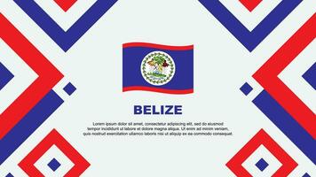 belize Flagge abstrakt Hintergrund Design Vorlage. belize Unabhängigkeit Tag Banner Hintergrund Vektor Illustration. belize Vorlage