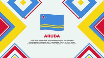 aruba flagga abstrakt bakgrund design mall. aruba oberoende dag baner tapet vektor illustration. aruba oberoende dag