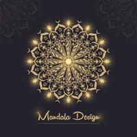 belysning mandala design med ramadan vibrafon, vektor design mall.