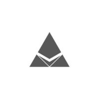 Dreieck einfach geometrisch 3d Logo Vektor