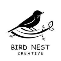 Vogel Nest Logo Design, Vogel Haus Vektor zum Eier, einfach modern und elegant Vogel Nest Logo, Logo zum Natur Fotograf, Startups oder ein Geschäft Logo mit ein Natur Thema