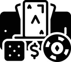fast ikon för hasardspel vektor