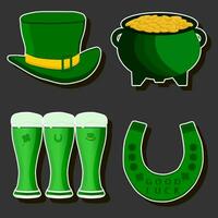 skön illustration på tema av fira årlig Semester st. Patricks dag vektor