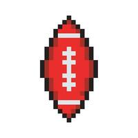 amerikanisch Fußball Ball mit Pixel Kunst Design vektor
