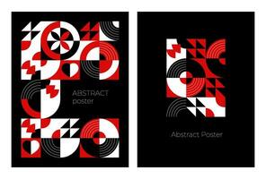 Postkarte, Poster mit modern abstrakt Hintergrund. Bauhaus Stil Stil. Vektor Illustration von geometrisch Formen.