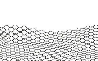 illustration av en svart fiske eller fotboll nät.rutiga vågig bakgrund i klotter stil. vektor