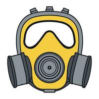 ein Respirator Gas Maske Vektor Illustration isoliert auf ein Weiß Hintergrund