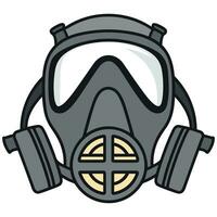 ein Respirator Gas Maske Vektor Illustration isoliert auf ein Weiß Hintergrund